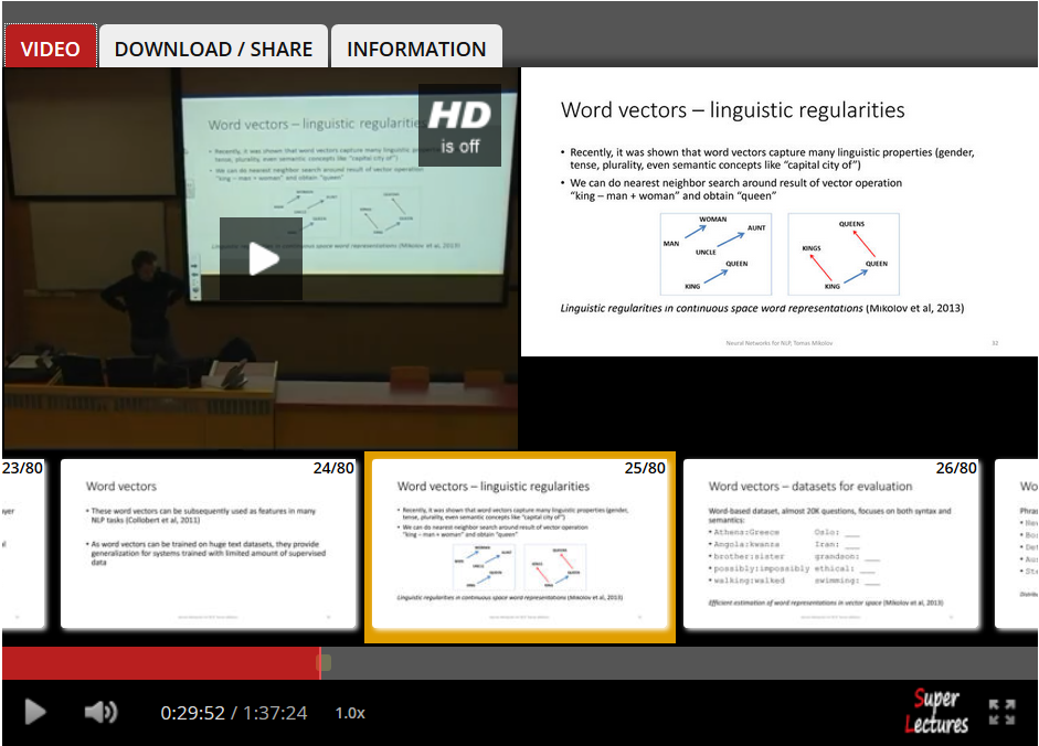 Tomáš Mikolov: Neural Networks for Natural Language Processingy